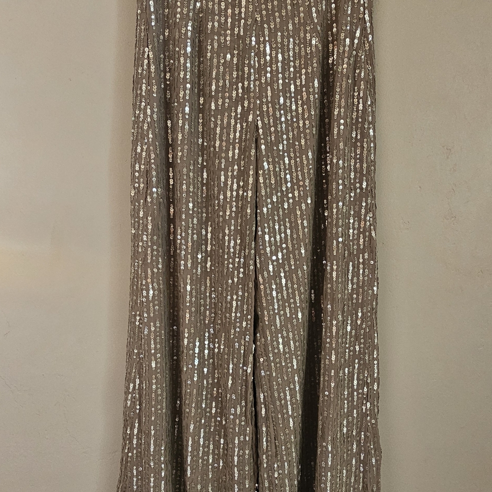 By Together Sequin Wide Leg Pants in Gold